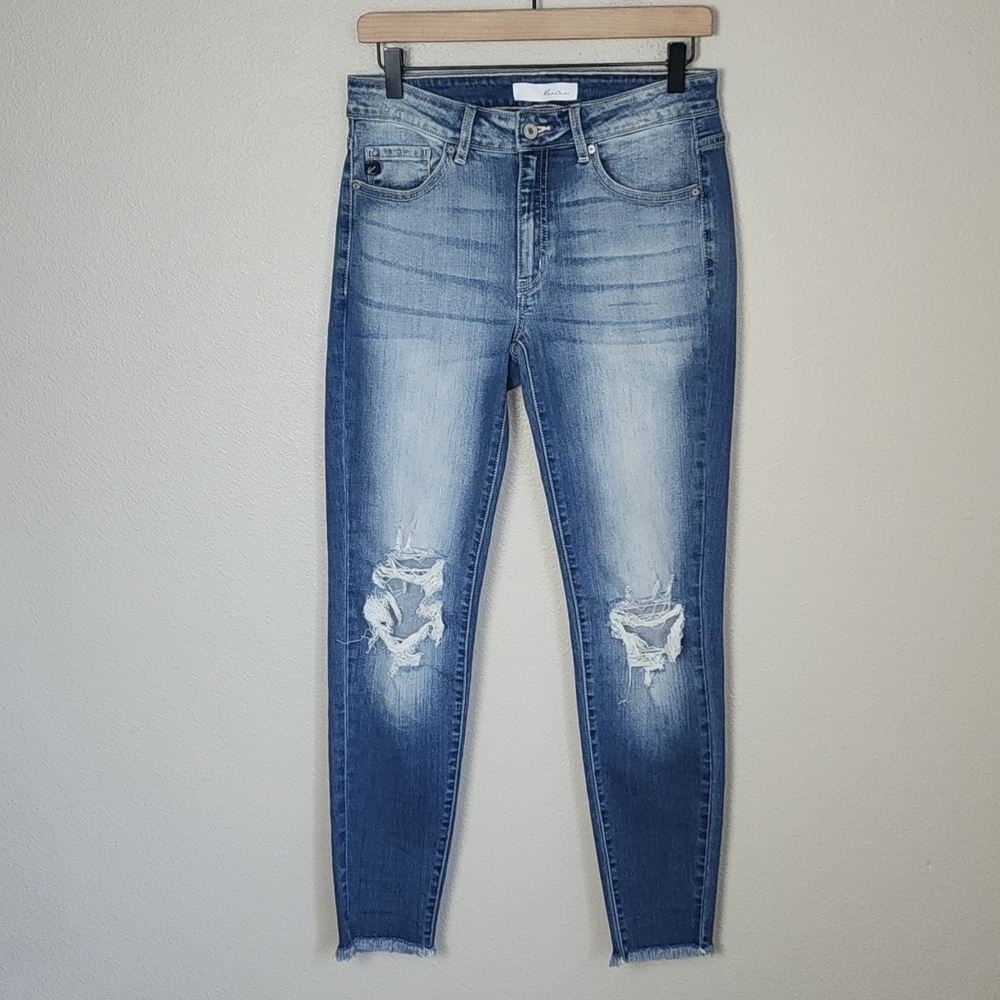 KanCan Cassandra Mid Rise Skinny Distressed Jeans